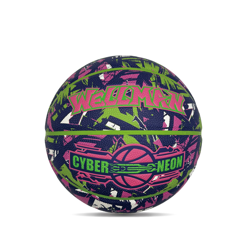 Personalizovaný prispôsobený pop cyberpunk tlačený PU Sports/Gift Basketball Ball Veľkosť 7