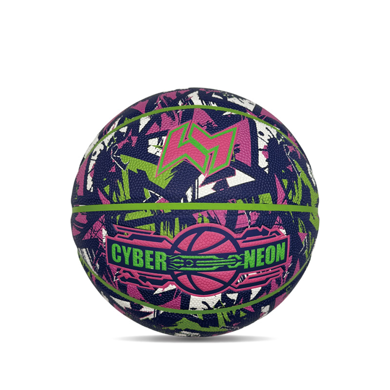 Personalizovaný prispôsobený pop cyberpunk tlačený PU Sports/Gift Basketball Ball Veľkosť 7
