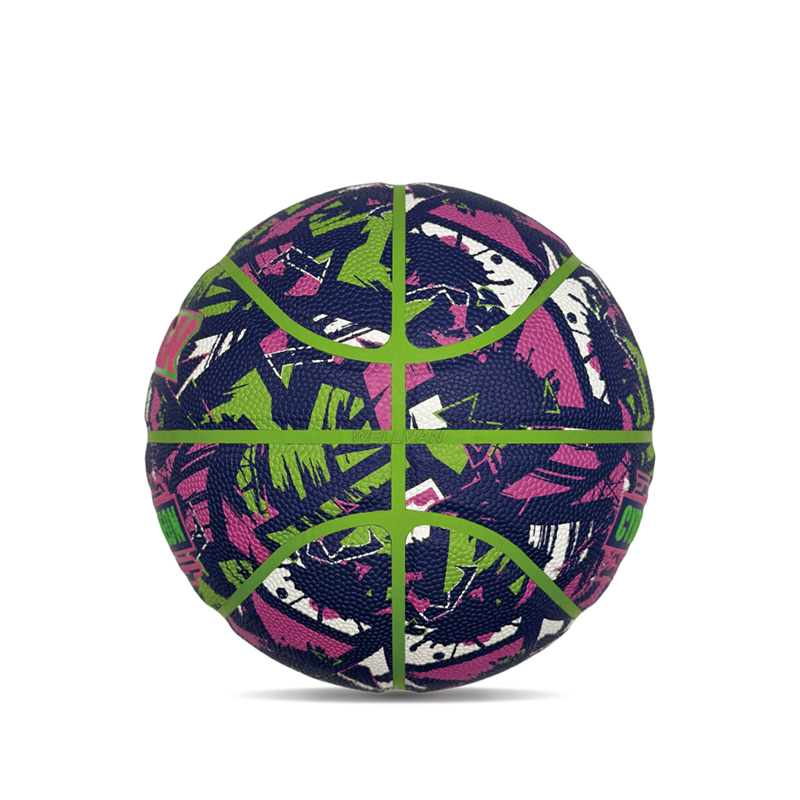 Personalizovaný prispôsobený pop cyberpunk tlačený PU Sports/Gift Basketball Ball Veľkosť 7